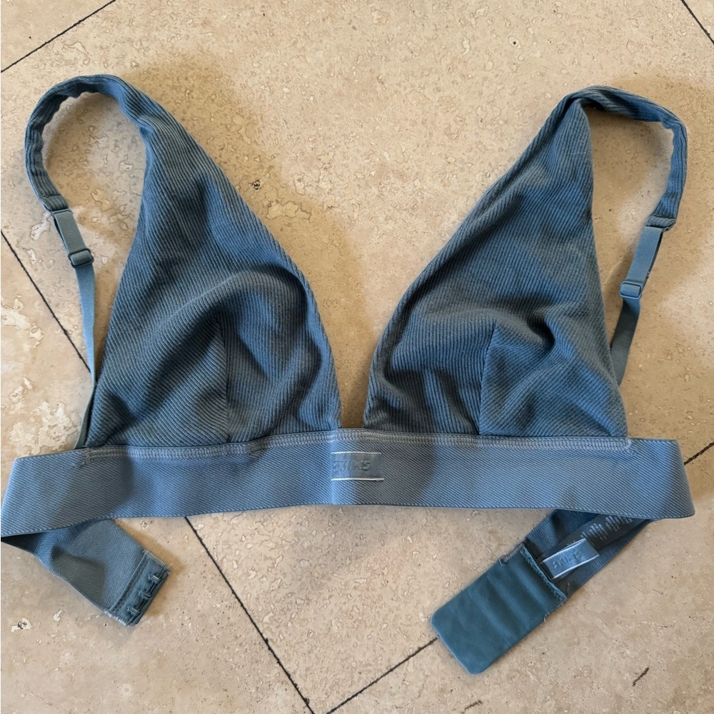 SKIMS Slate Ribbed Bralette